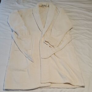 Vintage, L.L. Bean Bathrobe, Cotton, Cream, Men's L